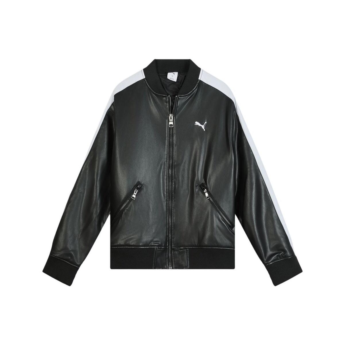 PUMA Men s T7 Faux Leather Baseball Jacket Black White 636319-01 M
PUMA Men s T7 Faux Leather Baseball Jacket Black White 636319-01 M