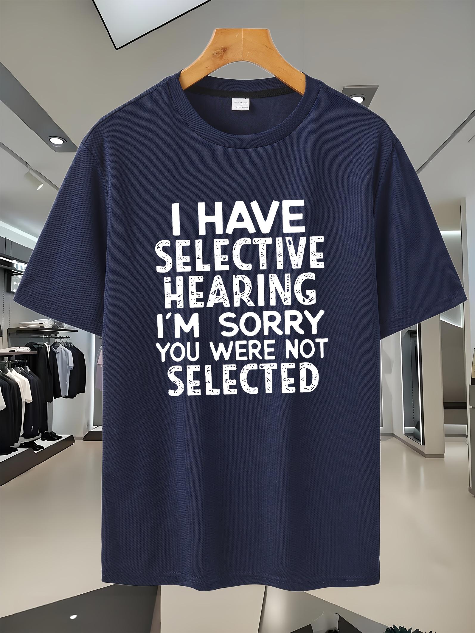 43D Humorous Selective Hearing Graphic T-shirt - Breathable Mesh Short Sleeve Tee for Gym M
43D Humorous Selective Hearing Graphic T-shirt - Breathable Mesh Short Sleeve Tee for Gym M