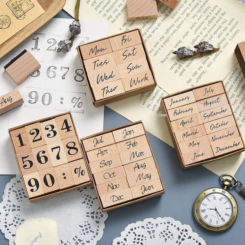 Yuezhen Lotus Wood Weekly & Monthly Stamp Set for Notebook Decoration Weekday Abbreviation
Yuezhen Lotus Wood Weekly & Monthly Stamp Set for Notebook Decoration Weekday Abbreviation
