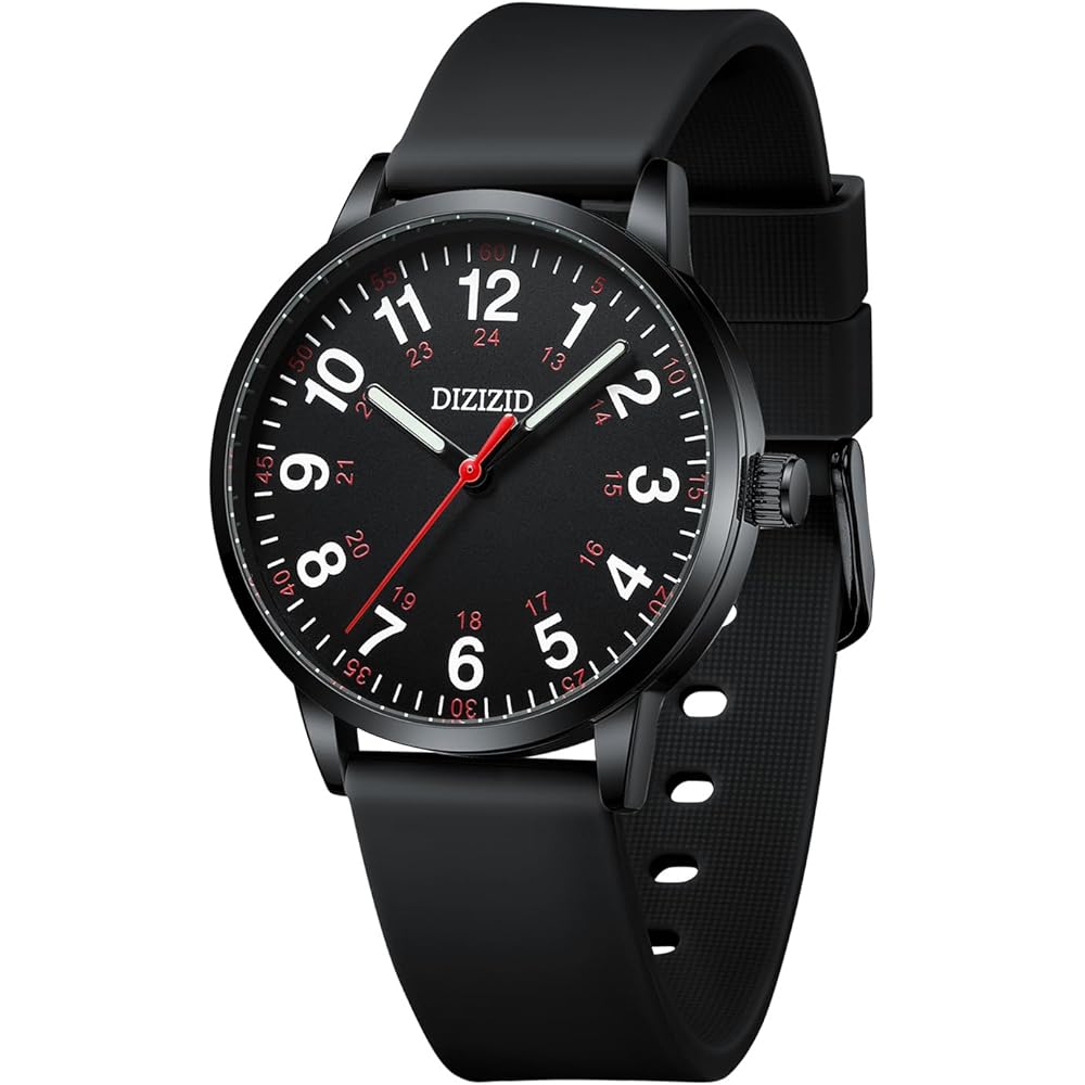 DIZIZID Analog Nurse Watch Waterproof Luminous Easy-to-Read Dial Silicone Strap Unisex Black
DIZIZID Analog Nurse Watch Waterproof Luminous Easy-to-Read Dial Silicone Strap Unisex Black