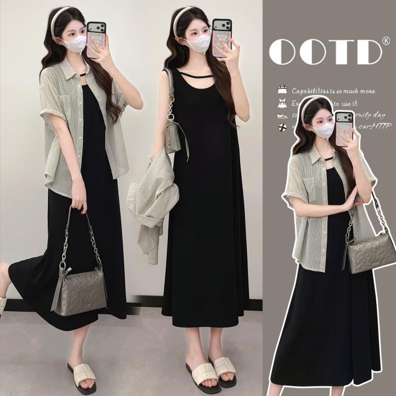 Spring/Summer Maternity Set: Casual Loose Mid-Length Shirt Jacket + Vest Dress 2XL
Spring/Summer Maternity Set: Casual Loose Mid-Length Shirt Jacket + Vest Dress 2XL