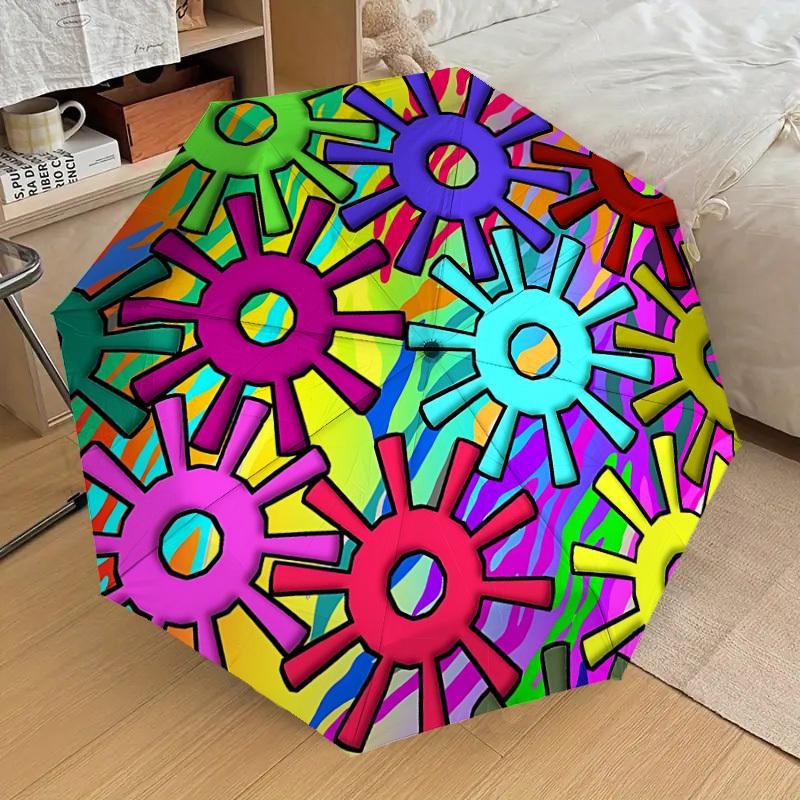 1pc Colorful Wheels Automatic Folding Umbrella Durable Iron Frame, Iron Umbrella Structure Suitable for All Seasons yy260203134
1pc Colorful Wheels Automatic Folding Umbrella Durable Iron Frame, Iron Umbrella Structure Suitable for All Seasons yy260203134