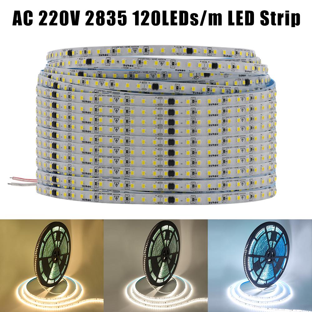 Adhesive Led Light Strip 10M 50M AC 220V 2835 120LEDs/m tiras de luces led Waterproof Ribbon Home Decor 3000K 4000K 6000K 5m 1 Roll
Adhesive Led Light Strip 10M 50M AC 220V 2835 120LEDs/m tiras de luces led Waterproof Ribbon Home Decor 3000K 4000K 6000K 5m 1 Roll