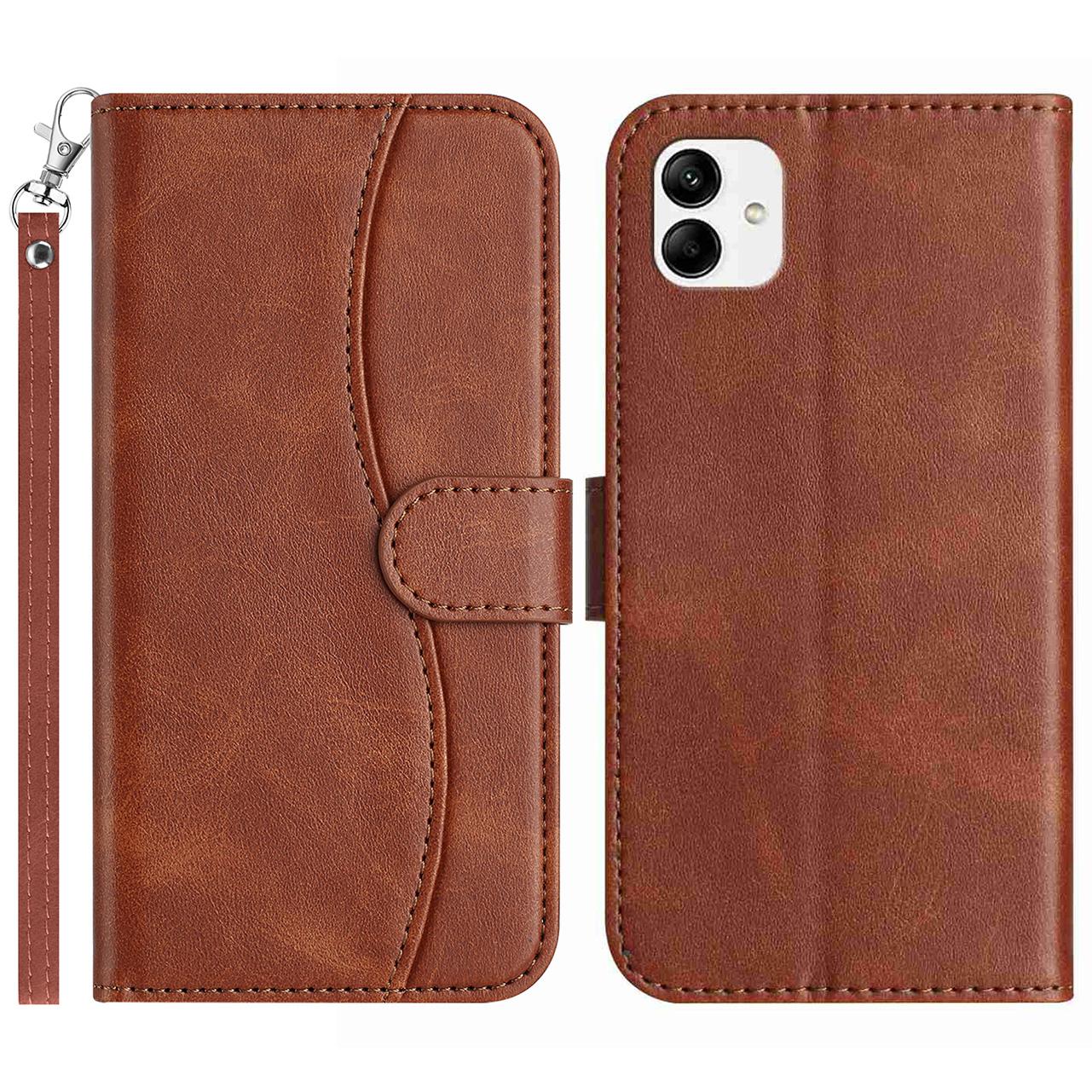 For Samsung Galaxy A07 Stand Case PU Leather Wallet Phone Cover S Shape Stitching Design with Strap Coffee
For Samsung Galaxy A07 Stand Case PU Leather Wallet Phone Cover S Shape Stitching Design with Strap Coffee