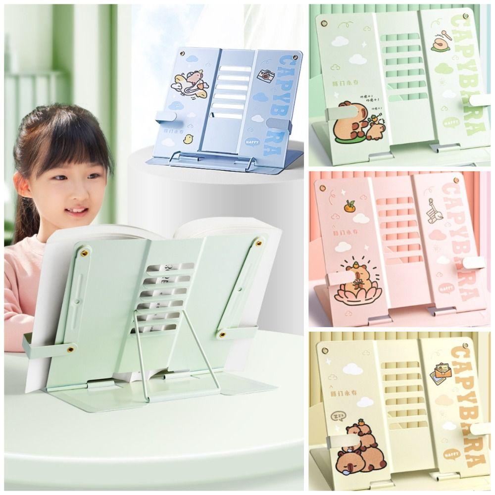 Foldable Metal Book Reading Stand Cartoon Capybara Book Reading Bracket School Study синій
Foldable Metal Book Reading Stand Cartoon Capybara Book Reading Bracket School Study синій
