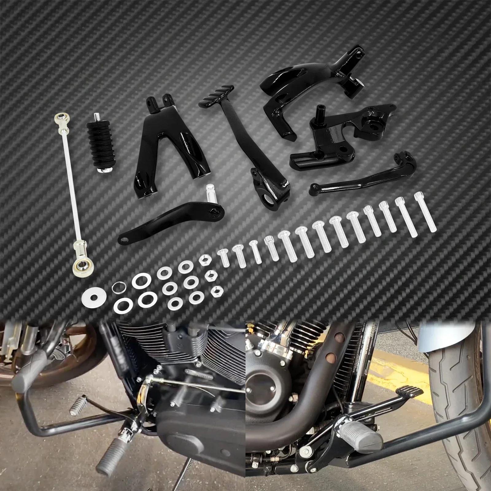 Motorcycle Forward Control Foot Pedal Kits Black For Harley Softail Low Rider FXLR Street Bob FXBB FXLRS FXST Standard 2018-2025
Motorcycle Forward Control Foot Pedal Kits Black For Harley Softail Low Rider FXLR Street Bob FXBB FXLRS FXST Standard 2018-2025