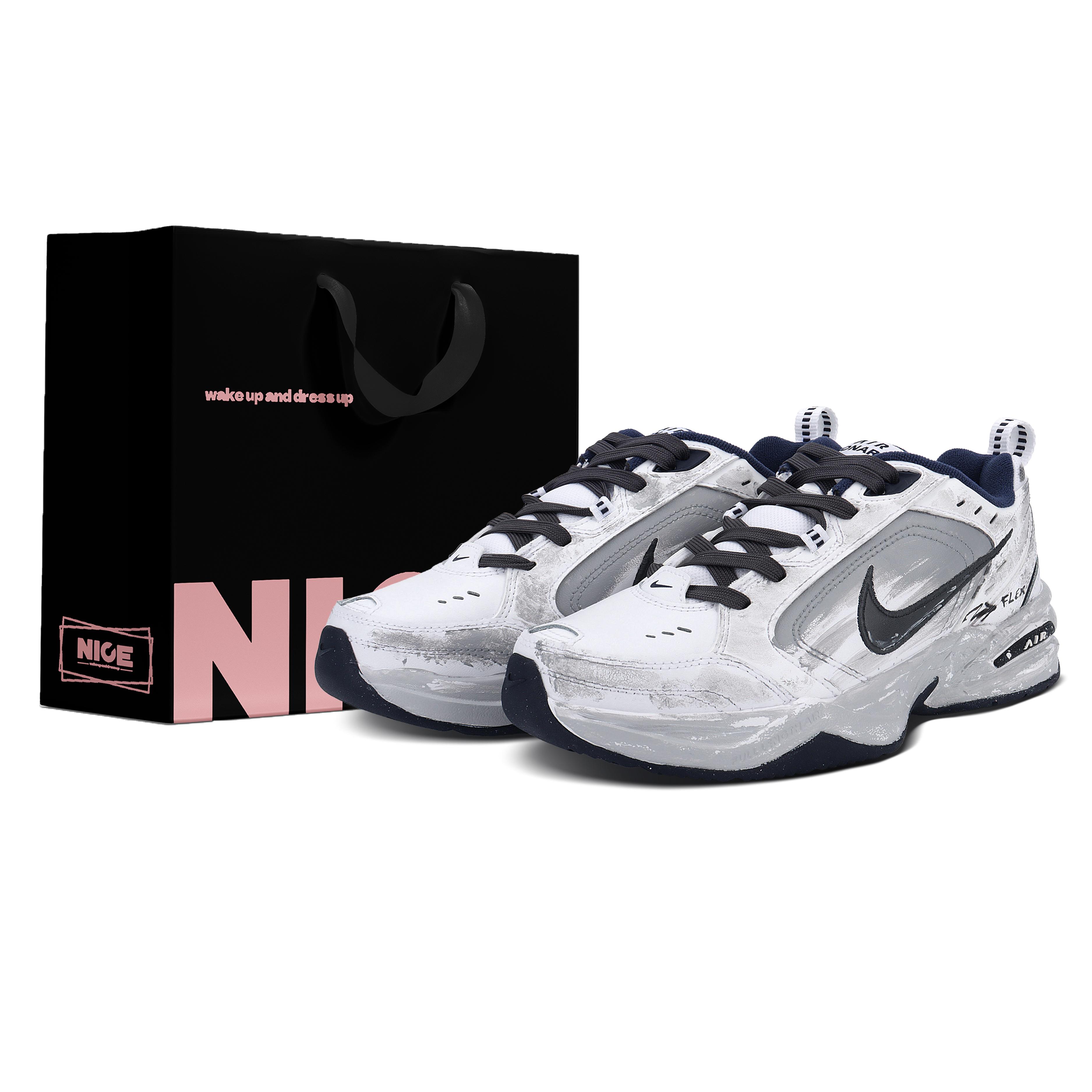 Nike Air Monarch 4 Abrasion Resistant Low top Chunky Sneakers Unisex Gray White 415445-102(Team1830-S-BOX) 36
Nike Air Monarch 4 Abrasion Resistant Low top Chunky Sneakers Unisex Gray White 415445-102(Team1830-S-BOX) 36
