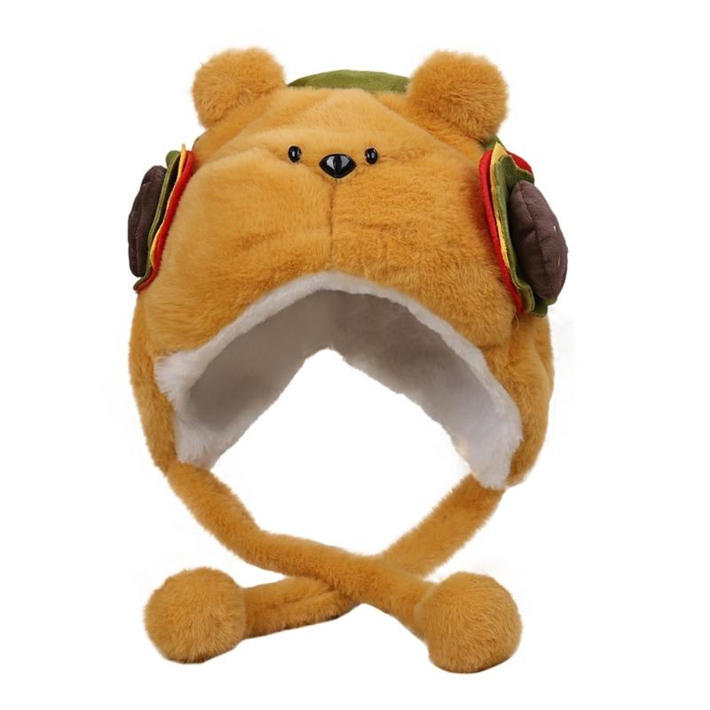 Cartoon Hamburger Bear Ear Plush Hat Winter Trapper Hat For Women Outdoor Activity Cold Weather Skiing Hiking Headwear os жовтий
Cartoon Hamburger Bear Ear Plush Hat Winter Trapper Hat For Women Outdoor Activity Cold Weather Skiing Hiking Headwear os жовтий