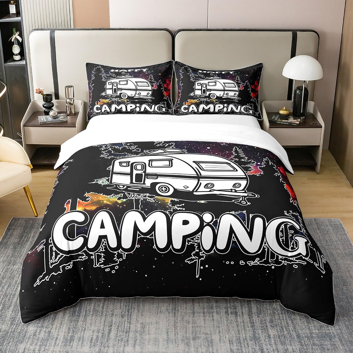 Comforter Camper Bedding Set For Kids Teen Girls Boys Room Decor Happy Camping Theme Cartoon Car Comforter Comforter (quilt)-EU Single(135*200cm)3pcs
Comforter Camper Bedding Set For Kids Teen Girls Boys Room Decor Happy Camping Theme Cartoon Car Comforter Comforter (quilt)-EU Single(135*200cm)3pcs