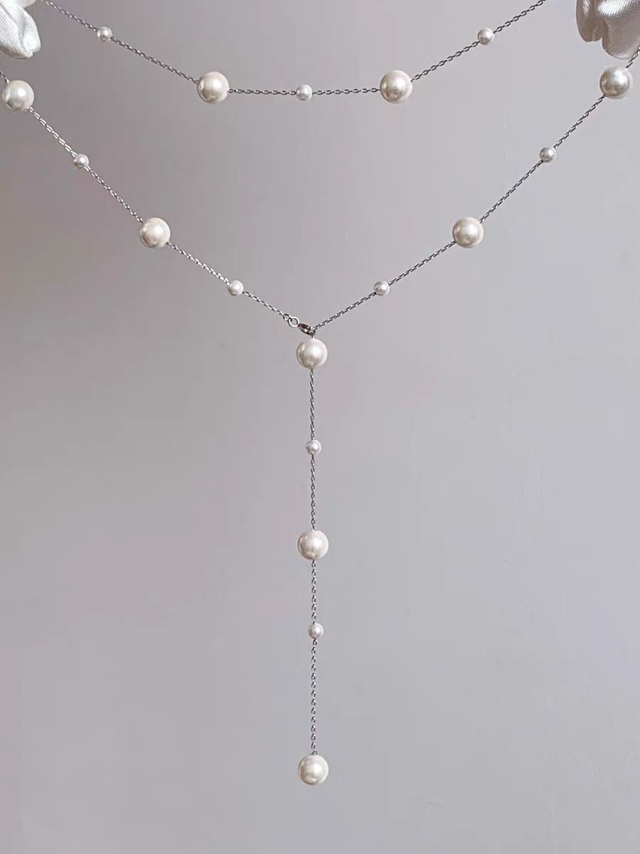 Sweet Temperament Multiple Wearing Methods Imitation Pearl Tassel Y-shaped Chain Long Necklace for Women Designer Charm Jewelry
Sweet Temperament Multiple Wearing Methods Imitation Pearl Tassel Y-shaped Chain Long Necklace for Women Designer Charm Jewelry