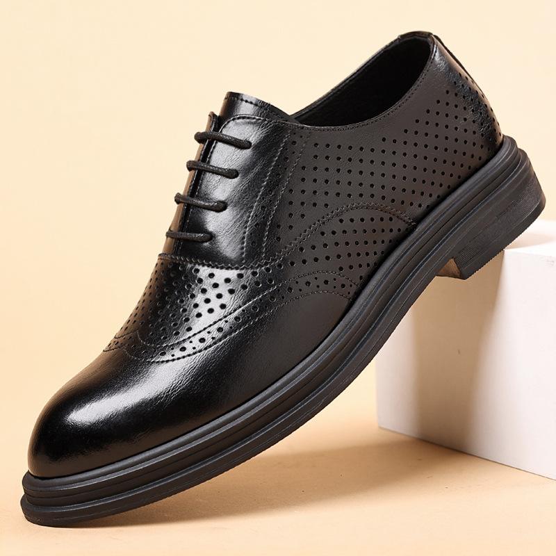 Summer hollow leather shoes 8cm inner height increase Brock breathable dress shoes men s soil 6cm wedding groom men s shoes 38
Summer hollow leather shoes 8cm inner height increase Brock breathable dress shoes men s soil 6cm wedding groom men s shoes 38