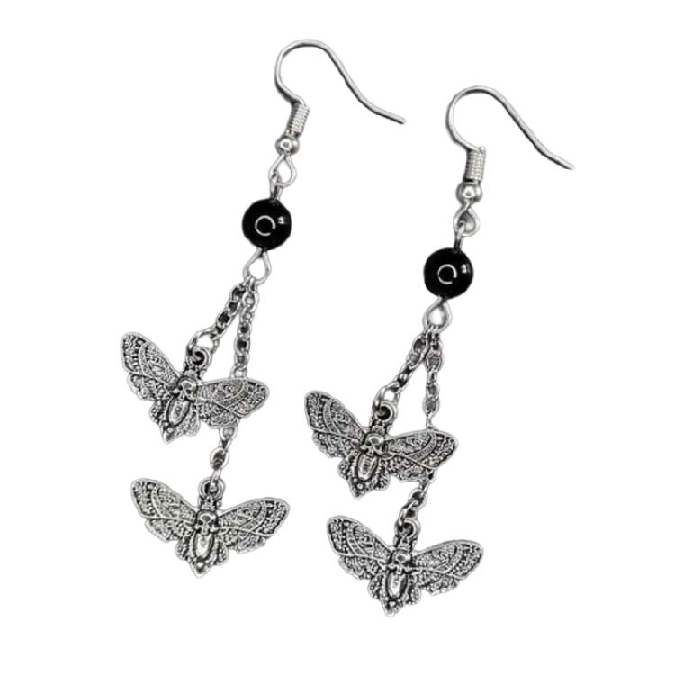 Death Moth Goth Earrings Dark Academia Jewelry Lightweight Zinc Alloy Studs Alternative Fashion Accessories 1
Death Moth Goth Earrings Dark Academia Jewelry Lightweight Zinc Alloy Studs Alternative Fashion Accessories 1