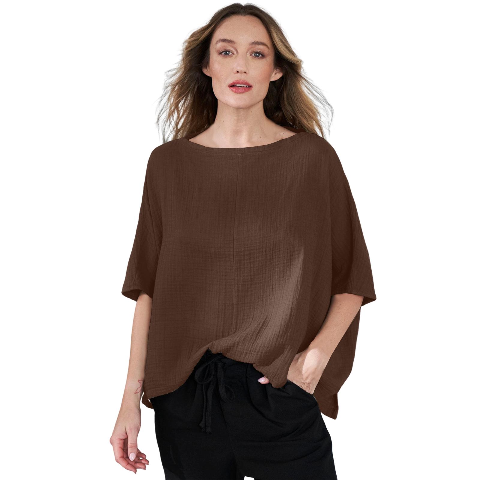 Women s Fashionable Round Neck Loose-fitting Elegant And Intellectual Top XL кавовий
Women s Fashionable Round Neck Loose-fitting Elegant And Intellectual Top XL кавовий