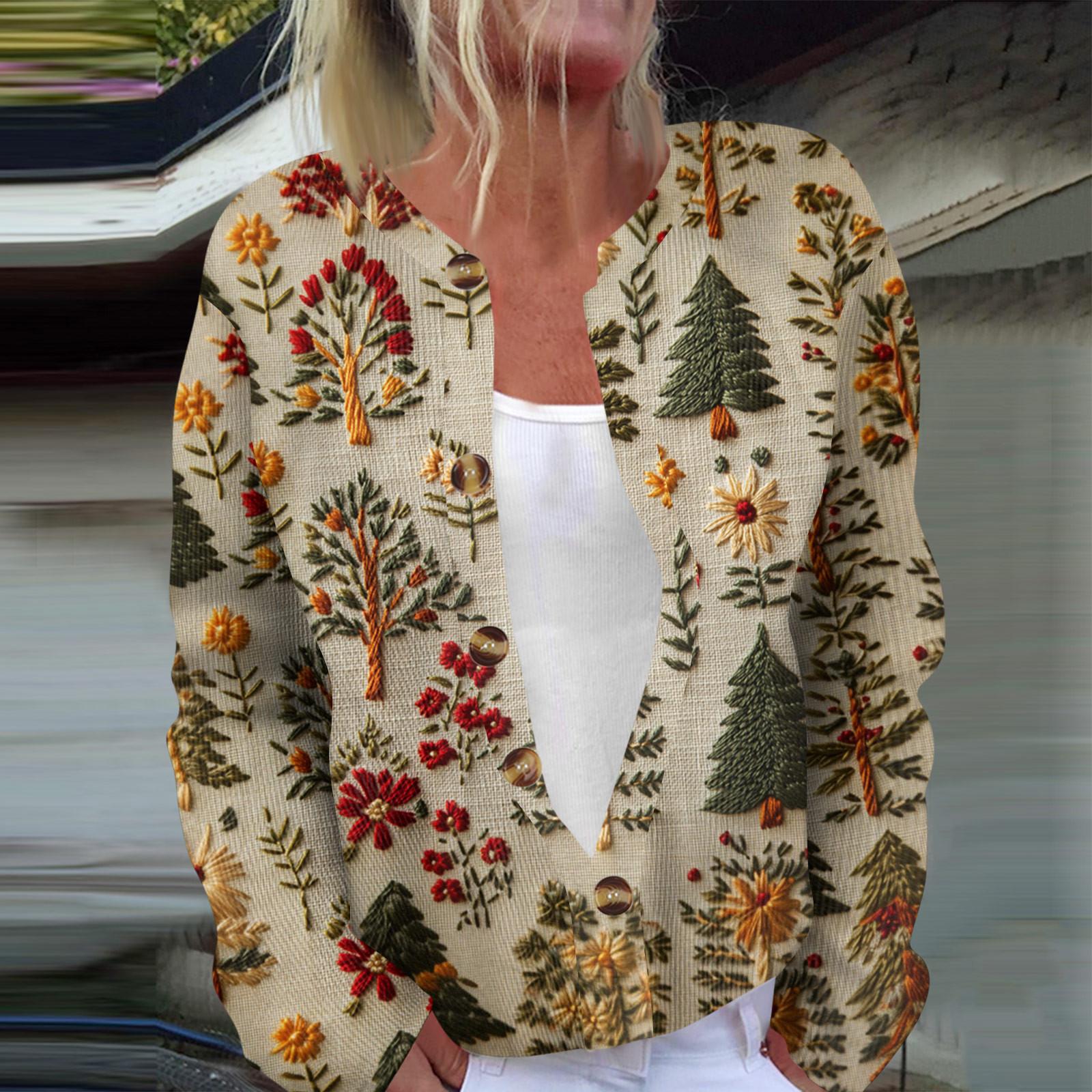 Женская мода с длинным рукавом, рождественский принт «елка-снежинка», куртка, кардиган XXXXXL
Женская мода с длинным рукавом, рождественский принт «елка-снежинка», куртка, кардиган XXXXXL