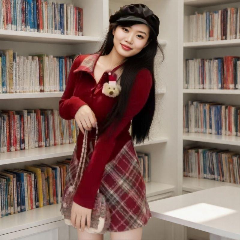 Women’s 2025 New Year Plaid Woolen A-line Short Skirt - High Waist, Anti-Exposure, Hip-Hugging, Red, Autumn/Winter. 2XL for 65-72.5 kg
Women’s 2025 New Year Plaid Woolen A-line Short Skirt - High Waist, Anti-Exposure, Hip-Hugging, Red, Autumn/Winter. 2XL for 65-72.5 kg