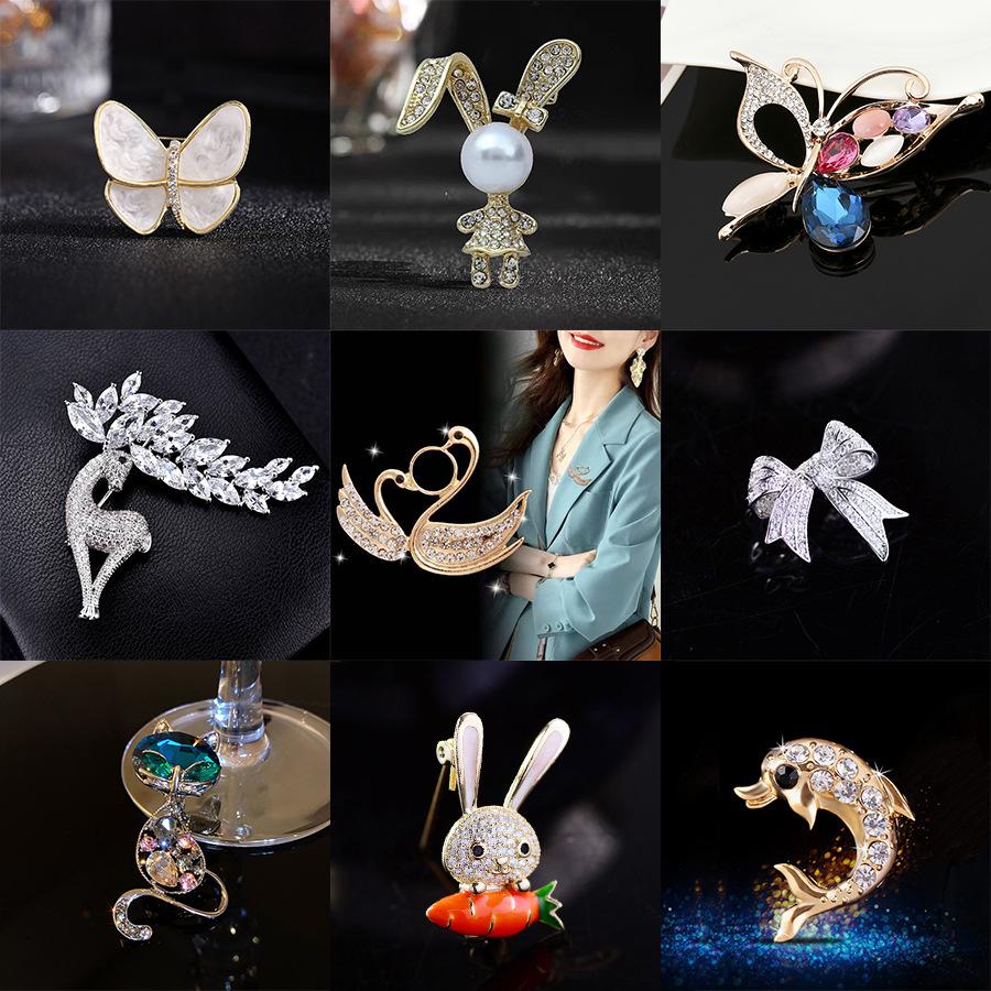 Korean Cute Cat and Diamond Butterfly Brooch for Men and Women - Fashionable Cardigan Pin and Corsage Accessory
Korean Cute Cat and Diamond Butterfly Brooch for Men and Women - Fashionable Cardigan Pin and Corsage Accessory