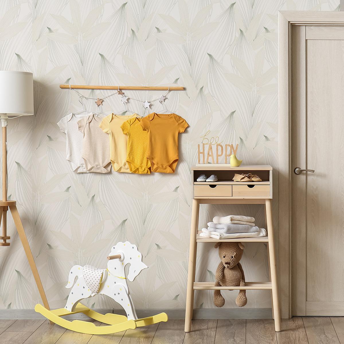 Тропические Хвойные Обои с Принтом Самоклеящиеся Бытовые ПВХ Обои Гостиная Спальня Декоративная Наклейка на Стену 40X120cm * 1 roll