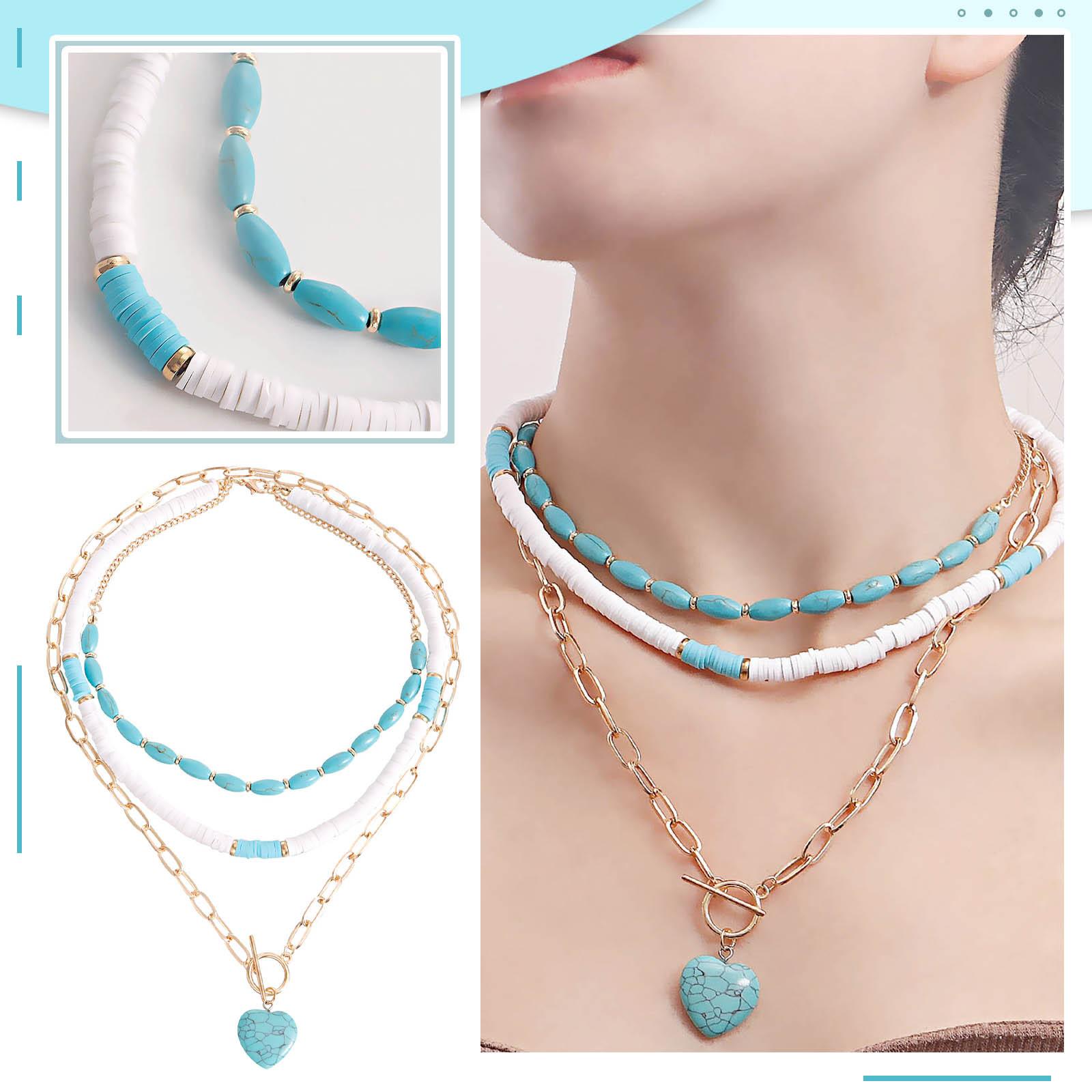 Turquoise Love Type Multi-layer Necklace Set Summer Jewelry Gift One Size золотой
Turquoise Love Type Multi-layer Necklace Set Summer Jewelry Gift One Size золотой