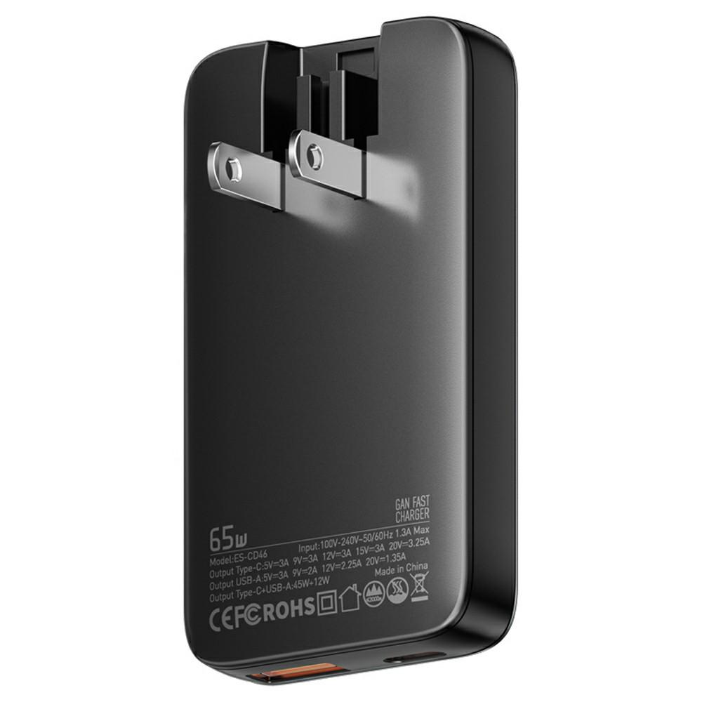 ESSAGER 65W Адаптер швидкої зарядки USB A + Type C Подвійний порт Ультратонкий GaN Зарядний пристрій для подорожей A
ESSAGER 65W Адаптер швидкої зарядки USB A + Type C Подвійний порт Ультратонкий GaN Зарядний пристрій для подорожей A