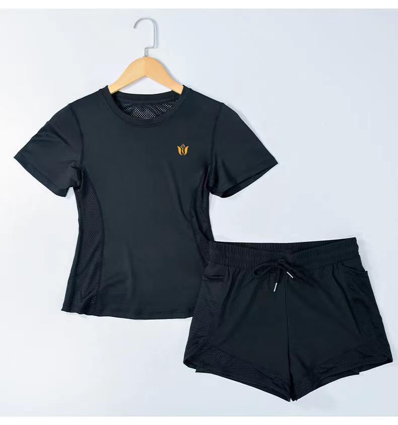 Женский дышащий летний комплект для йоги и бега: Свободные, быстросохнущие шорты с короткими рукавами. 2XL
Женский дышащий летний комплект для йоги и бега: Свободные, быстросохнущие шорты с короткими рукавами. 2XL