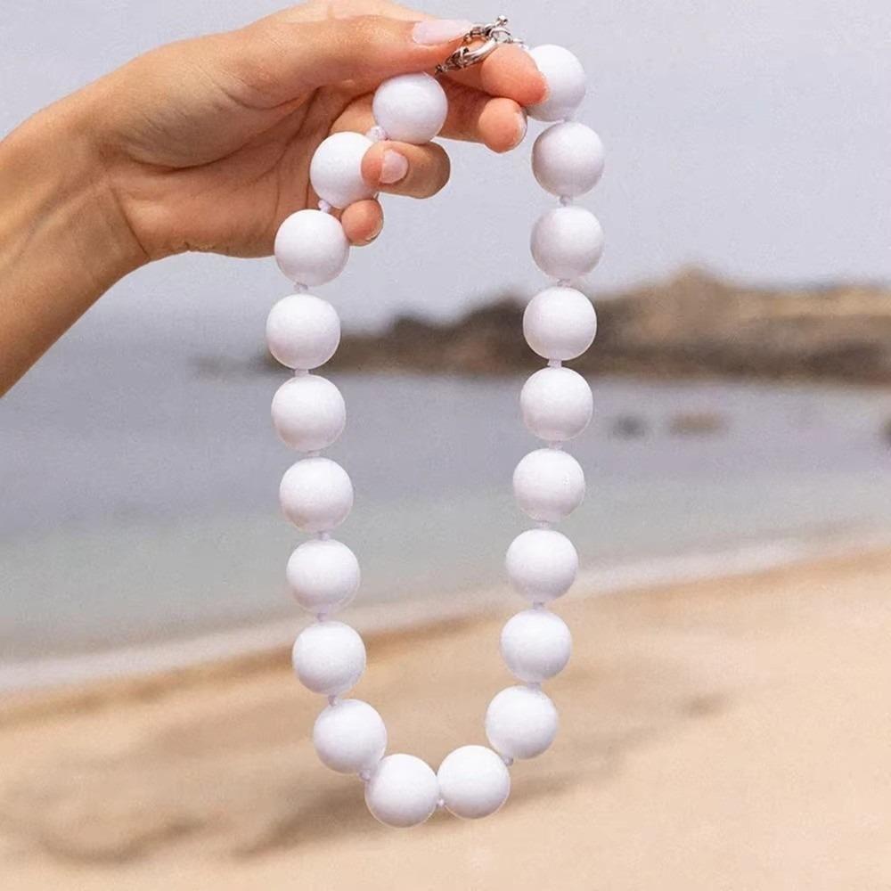 Large Beaded Necklace Round Clavicle Chain Fashion Women Choker Women Girls белый
Large Beaded Necklace Round Clavicle Chain Fashion Women Choker Women Girls белый