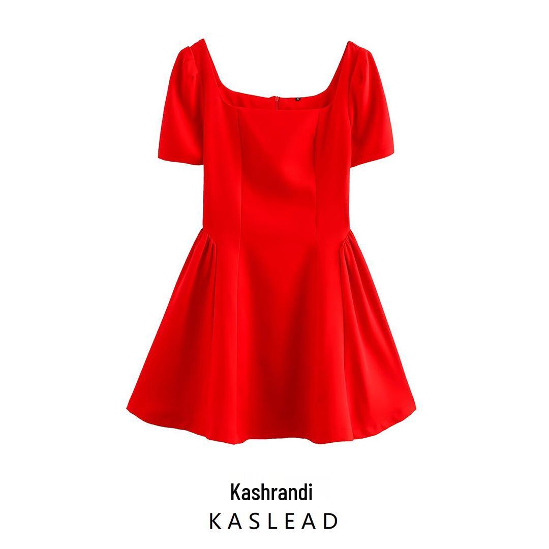 2025 Spring Women s European & American Style Slim-Fit Solid Square Neck Dress Small красный
2025 Spring Women s European & American Style Slim-Fit Solid Square Neck Dress Small красный