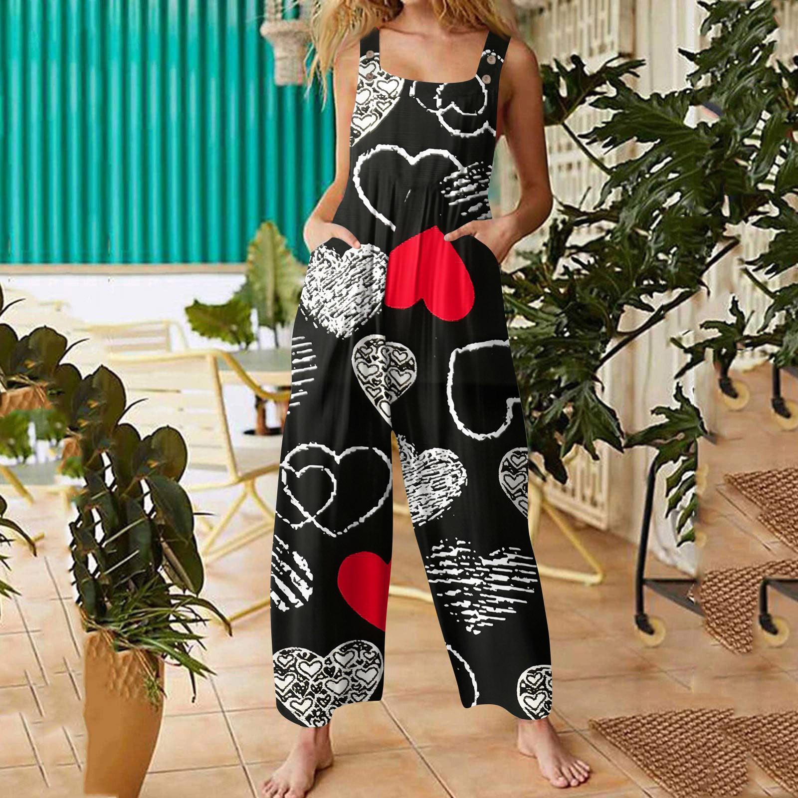 Womens Casual Overalls Jumpsuits Adjustable Straps Sleeveless Christmas Print Comfy Rompers With Pocket S
Womens Casual Overalls Jumpsuits Adjustable Straps Sleeveless Christmas Print Comfy Rompers With Pocket S