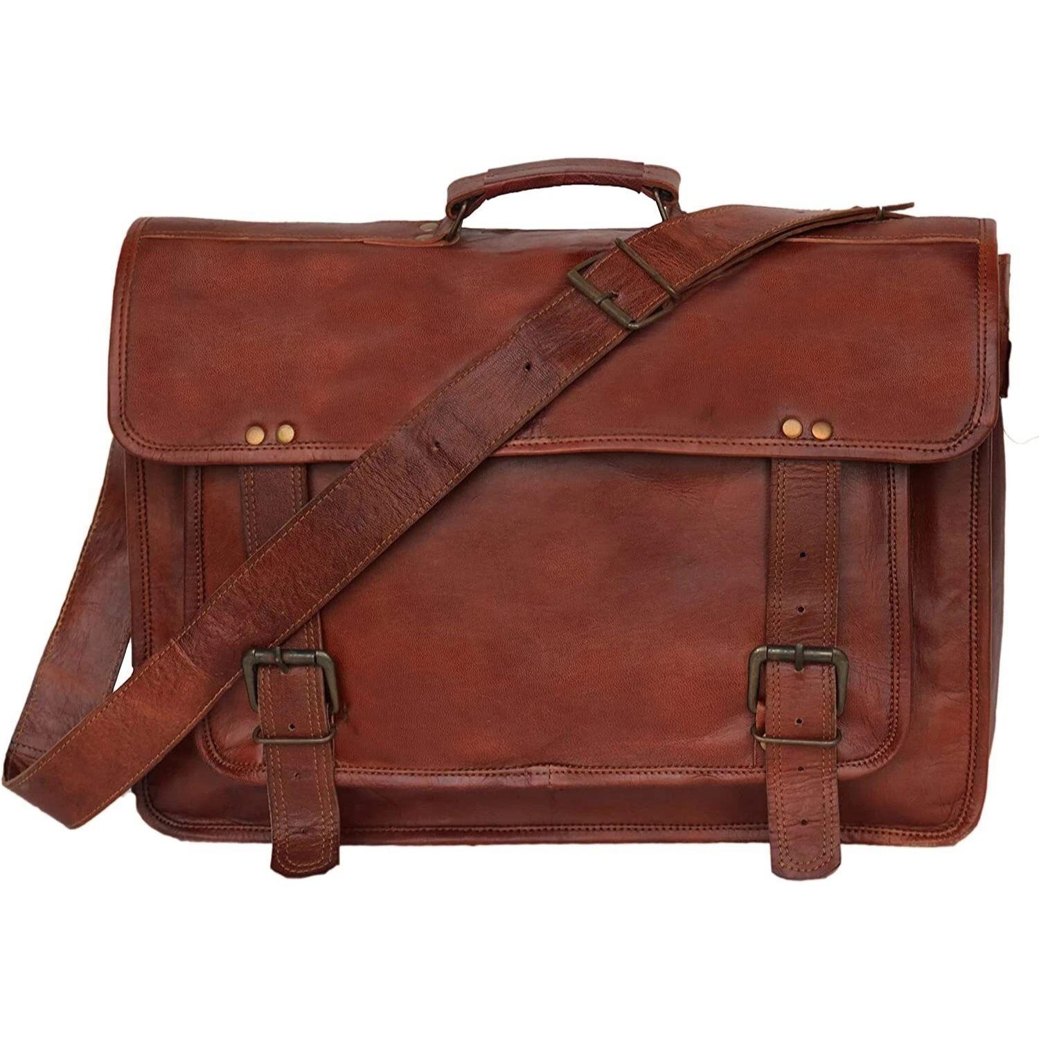 Настоящая винтажная большая кожаная сумка Мужская сумка-мессенджер на плечо для ноутбука Портфель 16 x 12 x 5 in
Настоящая винтажная большая кожаная сумка Мужская сумка-мессенджер на плечо для ноутбука Портфель 16 x 12 x 5 in