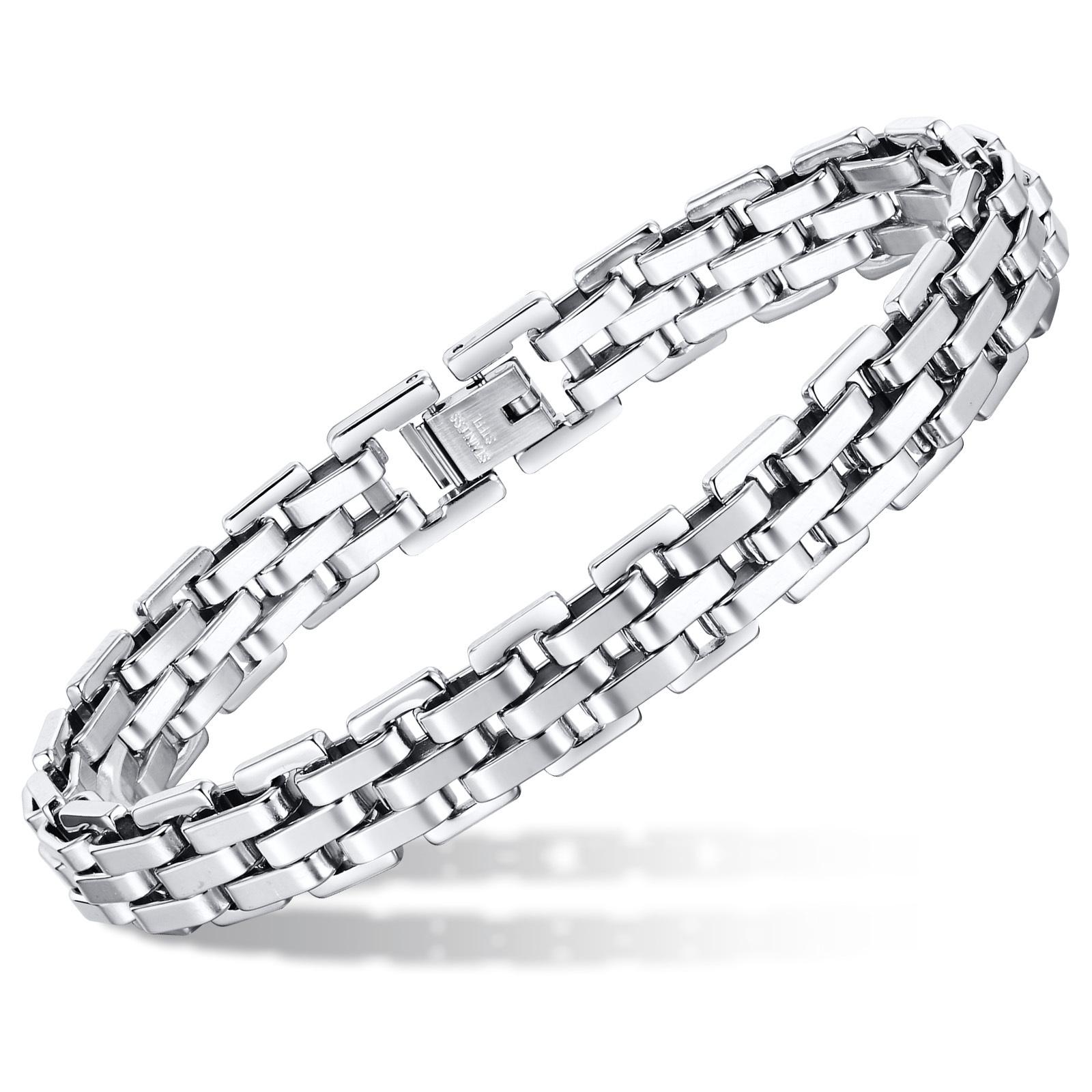 Stylish Strap Chain Boys Men Bracelets Stainless Steel Links Wristband, Father s Day Dad for birthday christmas Gift Jewelry 21cm
Stylish Strap Chain Boys Men Bracelets Stainless Steel Links Wristband, Father s Day Dad for birthday christmas Gift Jewelry 21cm