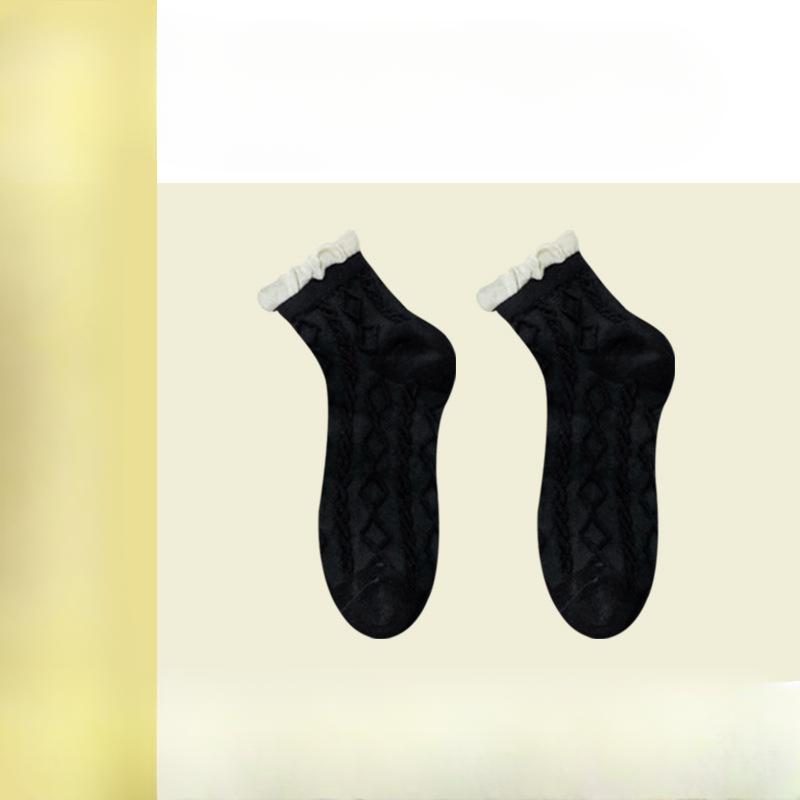 Female Summer Thin Wooden Ear Roll Edge Deodorant Breathable Pure Cotton Sweat Absorbent Tube Socks 1 pair
Female Summer Thin Wooden Ear Roll Edge Deodorant Breathable Pure Cotton Sweat Absorbent Tube Socks 1 pair