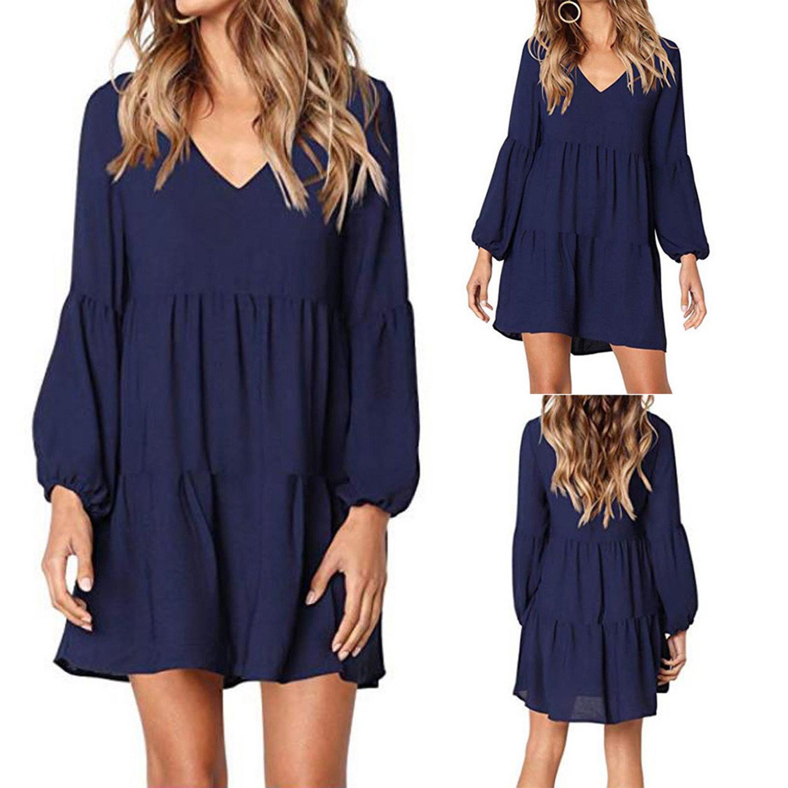 Fashion Women V-Neck Long Sleeve Flowy Swing Loose Dress XXXXXL
Fashion Women V-Neck Long Sleeve Flowy Swing Loose Dress XXXXXL