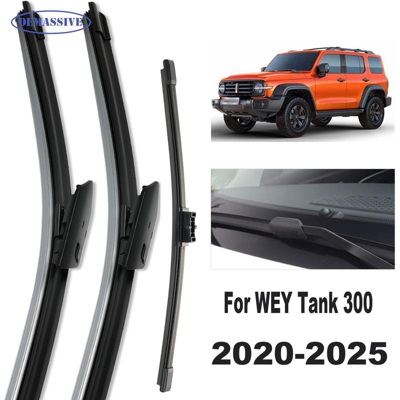 Front & Rear Wiper Blades For WEY Tank 300 - 2025 Windshield Brushes 18 +18 +10 Windscreen Quiet Cleaning Accessories
Front & Rear Wiper Blades For WEY Tank 300 - 2025 Windshield Brushes 18 +18 +10 Windscreen Quiet Cleaning Accessories