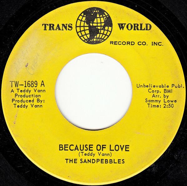 7-дюймовая пластинка SANDPEBBLES Because Of Love TW1689 TransWorld 1967 Канада Soul Funk Б/у
7-дюймовая пластинка SANDPEBBLES Because Of Love TW1689 TransWorld 1967 Канада Soul Funk Б/у