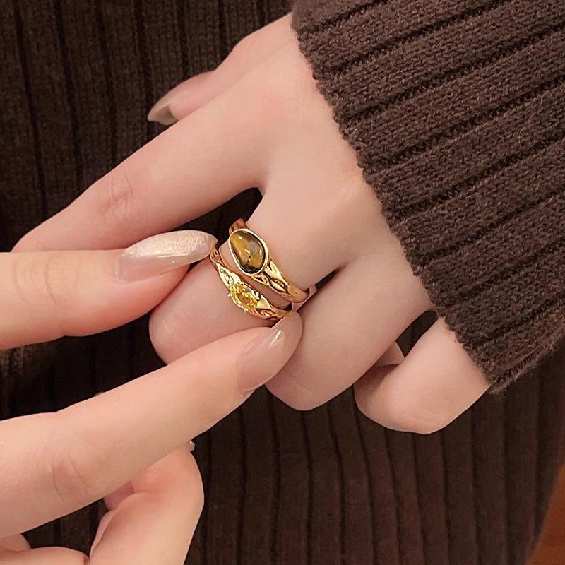 Maillard artificial tiger s eye stone double-layer open ring retro light luxury high-end ring temperament versatile jewelry women
Maillard artificial tiger s eye stone double-layer open ring retro light luxury high-end ring temperament versatile jewelry women