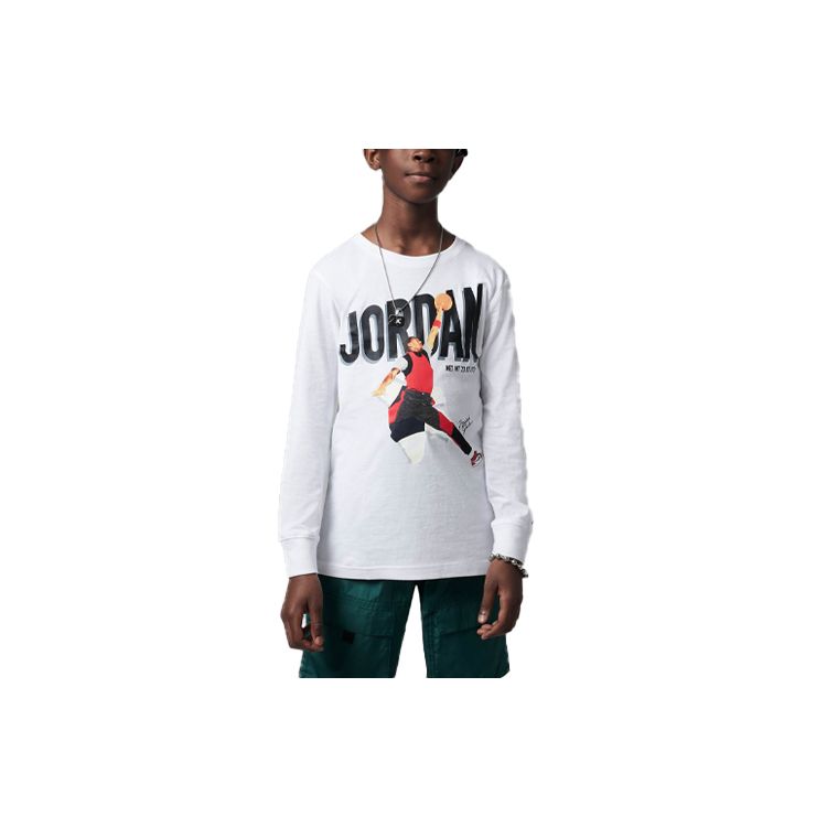 Jordan Letter Logo Basketball Pattern Printed Long Sleeve T-Shirt Kids tops White FJ6377-100 L
Jordan Letter Logo Basketball Pattern Printed Long Sleeve T-Shirt Kids tops White FJ6377-100 L