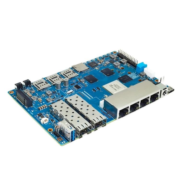 Плата для маршрутизатора Banana Pi BPI-R4 Wifi7 із вбудованою пам’яттю MT7988A Control 4G і 8G eMMC
Плата для маршрутизатора Banana Pi BPI-R4 Wifi7 із вбудованою пам’яттю MT7988A Control 4G і 8G eMMC