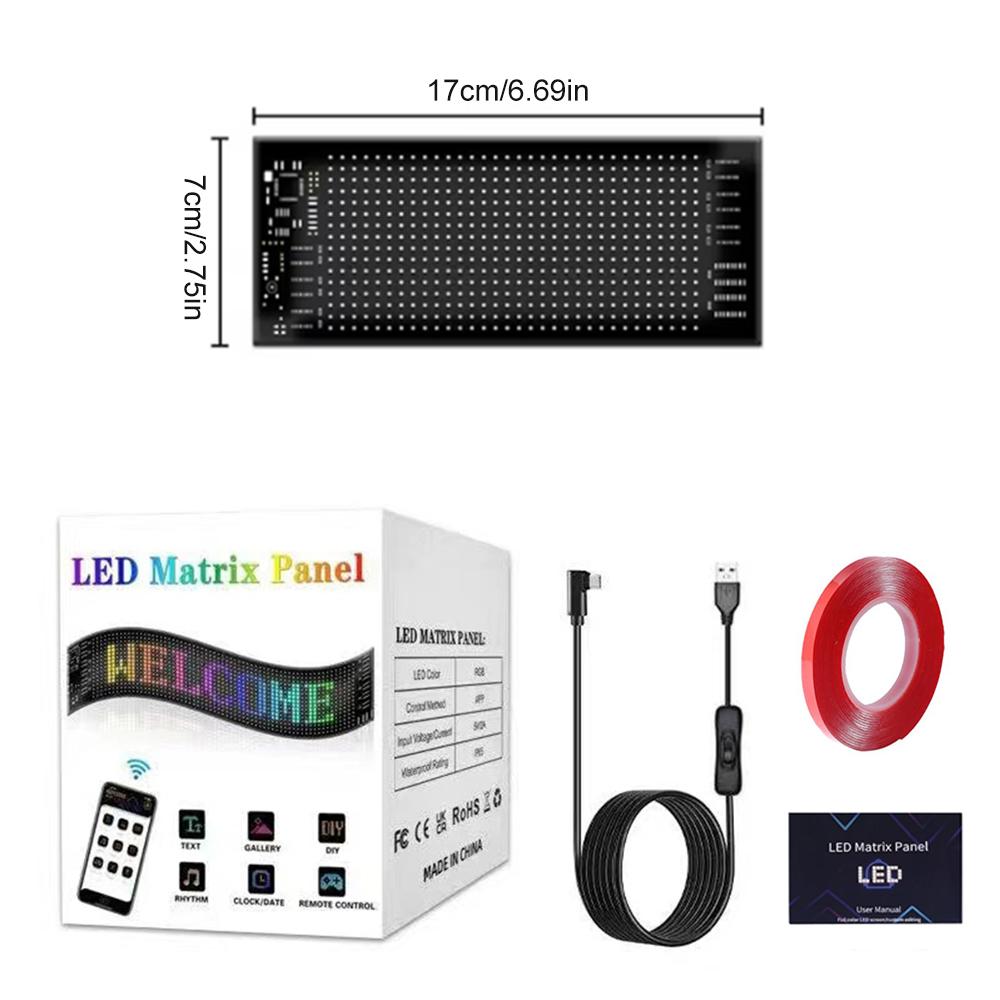 LED Truck Eye LED Flexible Screen DIY Matrix Pixel Panel Light Scrolling Text Animation APP Control Pattern Display Decor
LED Truck Eye LED Flexible Screen DIY Matrix Pixel Panel Light Scrolling Text Animation APP Control Pattern Display Decor