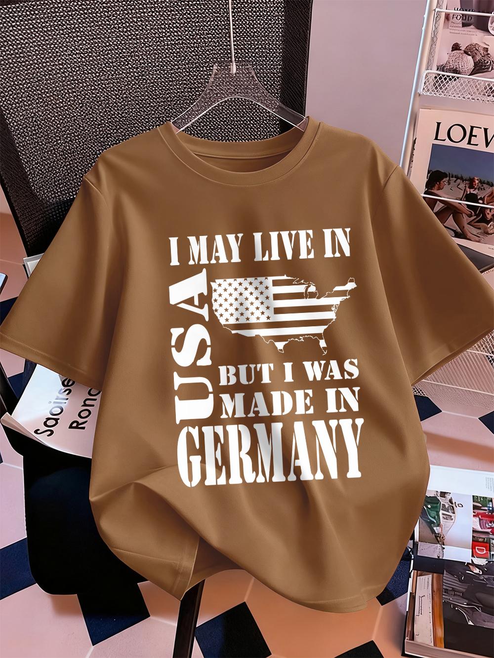Живу в США, но сделано в Германии Печать Футболки Женские Летние Хлопковые С Коротким Рукавом Футболка С Круглым Вырезом Мягкие Свободные Топы Уличная Одежда S
Живу в США, но сделано в Германии Печать Футболки Женские Летние Хлопковые С Коротким Рукавом Футболка С Круглым Вырезом Мягкие Свободные Топы Уличная Одежда S