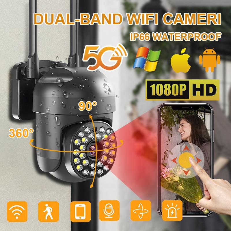 Wi-Fi Ip-камера 5-мегапіксельна зовнішня Ptz-камера Кольорове нічне бачення Ai Tracking Hd Камера безпеки 1080P cctv Камера спостереження EU Plug білий
Wi-Fi Ip-камера 5-мегапіксельна зовнішня Ptz-камера Кольорове нічне бачення Ai Tracking Hd Камера безпеки 1080P cctv Камера спостереження EU Plug білий