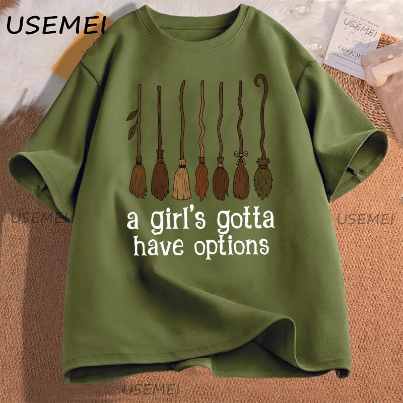 A Girl Gotta Have Options Tshirt Women Retro Halloween Witches Tshirt Spooky Season T Shirt Loose Cotton Short Sleeve Tees 4XL
A Girl Gotta Have Options Tshirt Women Retro Halloween Witches Tshirt Spooky Season T Shirt Loose Cotton Short Sleeve Tees 4XL