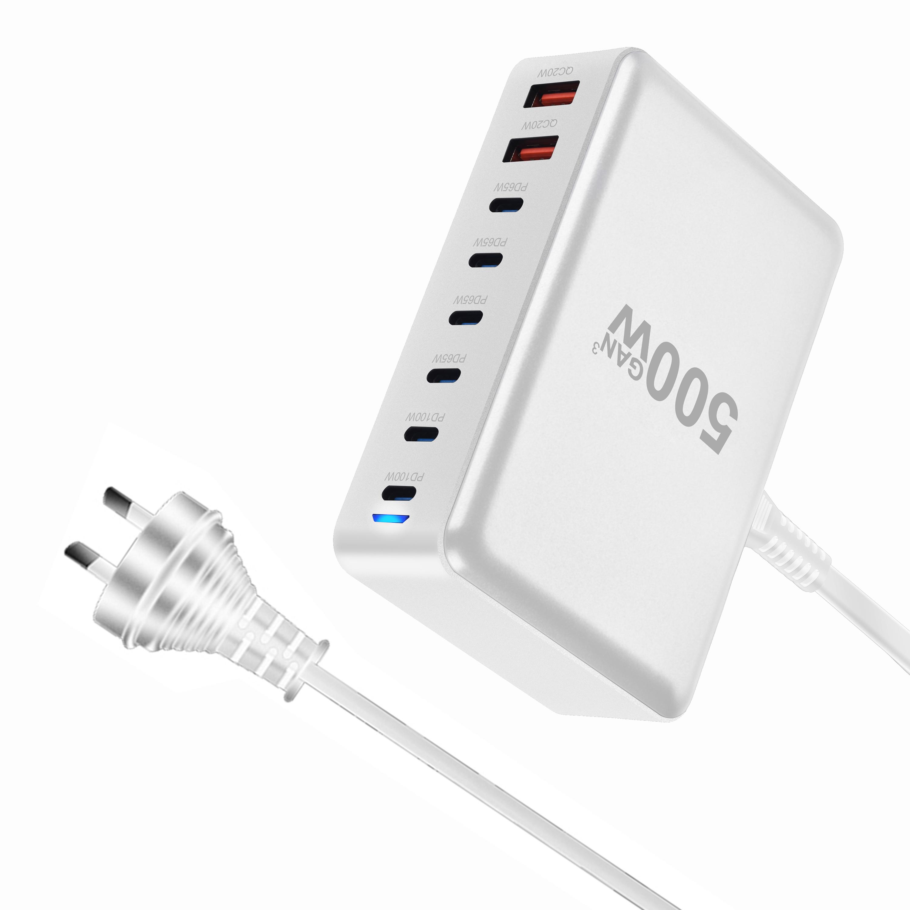 500 Вт GaN зарядное устройство USB C Fast Desktop 8-портовое USB Type C PD зарядное устройство Fast Charge 3.0 USB Type C Fast Charger для iPhone16 15 Samsung AU white
500 Вт GaN зарядное устройство USB C Fast Desktop 8-портовое USB Type C PD зарядное устройство Fast Charge 3.0 USB Type C Fast Charger для iPhone16 15 Samsung AU white