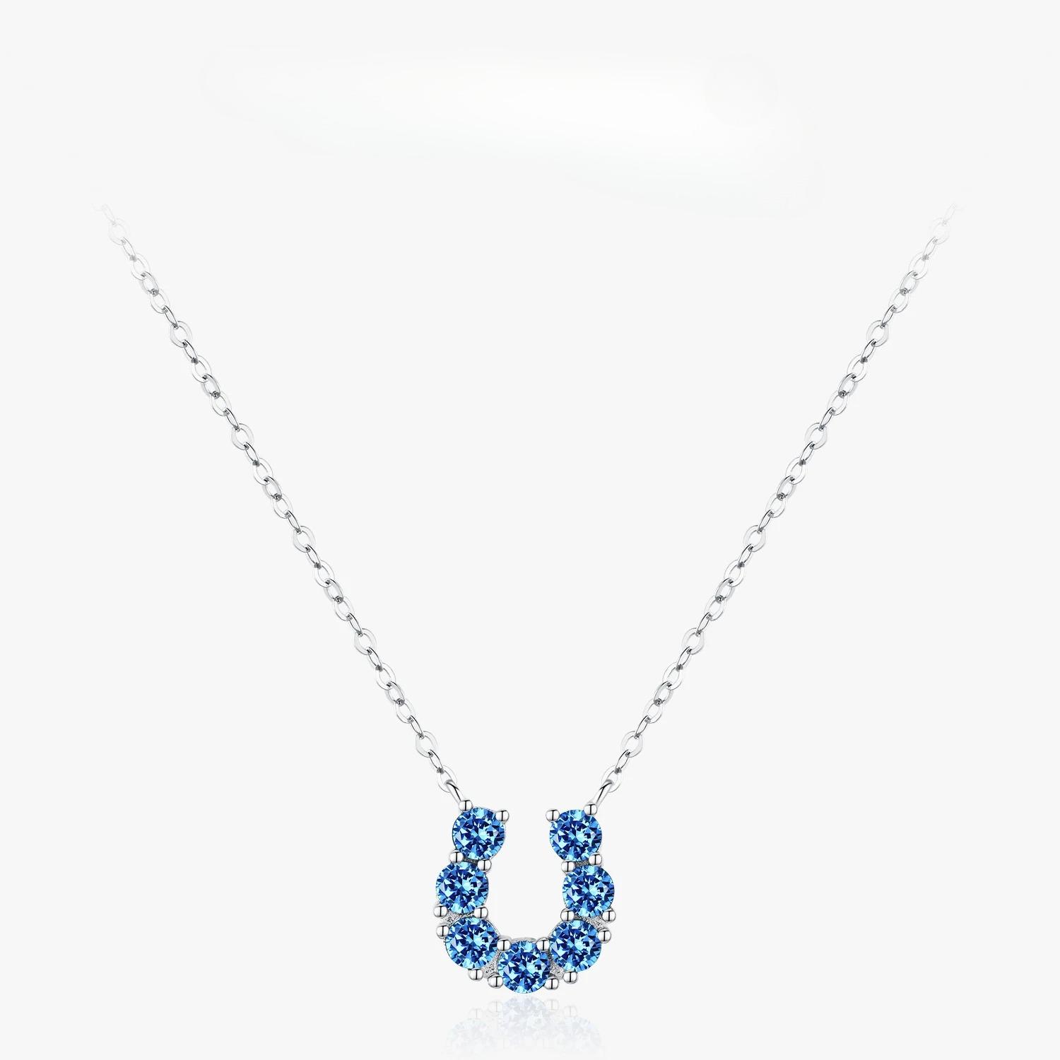 Ailmay Sterling Silver Simple U-shape Pendant Necklace for Women Shining Blue Zircon Premium Accessory Gift
Ailmay Sterling Silver Simple U-shape Pendant Necklace for Women Shining Blue Zircon Premium Accessory Gift