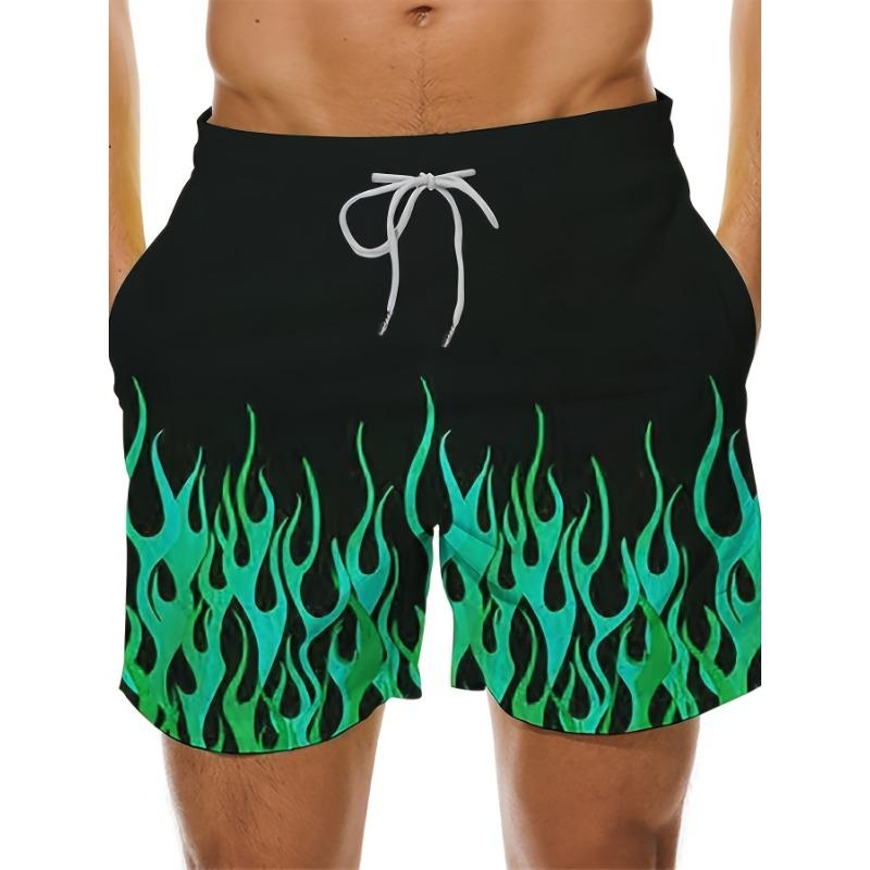Men s Novelty Flame Print Active Shorts With Pockets, Drawstring Beach Shorts For Summer Vacation S
Men s Novelty Flame Print Active Shorts With Pockets, Drawstring Beach Shorts For Summer Vacation S