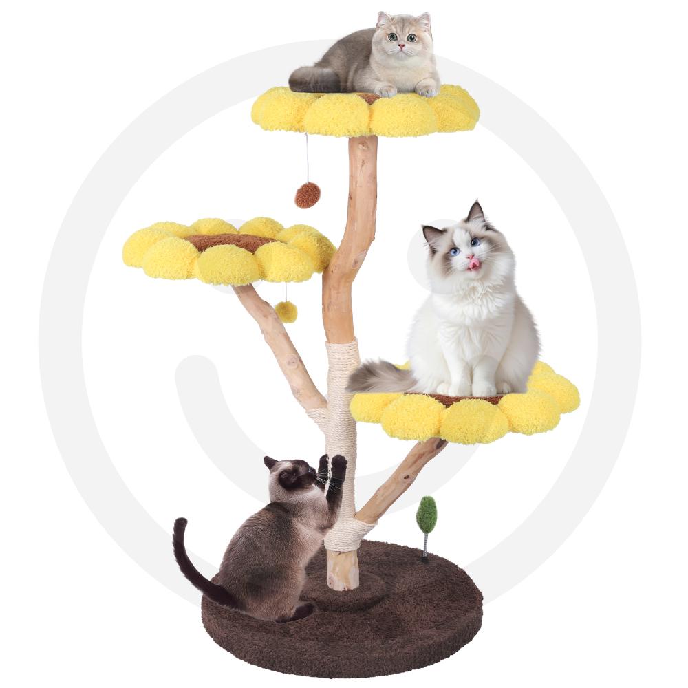 Sunflower Cat Tree with Scratching Post Cat Climbing Frame Anti-Slip Lovely Cat Jumping Platform for Pet Playground Small Nest United States
Sunflower Cat Tree with Scratching Post Cat Climbing Frame Anti-Slip Lovely Cat Jumping Platform for Pet Playground Small Nest United States