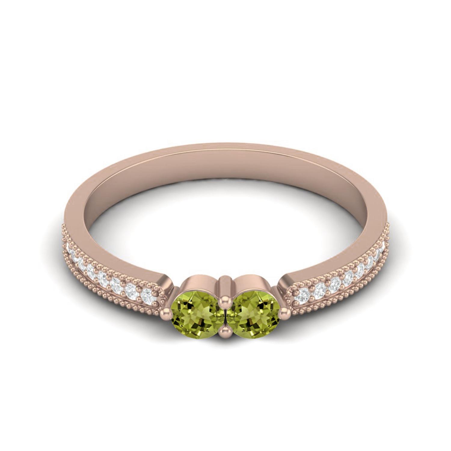 3mm Round Peridot 925 Sterling Silver Rose Vermeil Two Stone Women Wedding Ring 10 Яскраво-рожевий
3mm Round Peridot 925 Sterling Silver Rose Vermeil Two Stone Women Wedding Ring 10 Яскраво-рожевий