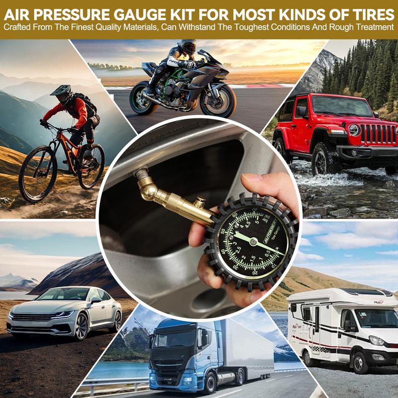 0-75 PSI Tire Pressure Gauge with Easy to Read Glow Dial Compatible for Bicycle, Car, SUV, Truck,RV,ATV Offroading Accessories
0-75 PSI Tire Pressure Gauge with Easy to Read Glow Dial Compatible for Bicycle, Car, SUV, Truck,RV,ATV Offroading Accessories