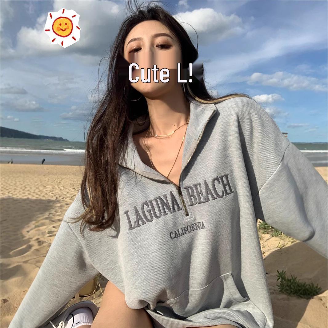 American Retro Gray Loose Sweatshirt for Women - Spring/Autumn Niche Style 2XL (recommended for 140-160 jin)
American Retro Gray Loose Sweatshirt for Women - Spring/Autumn Niche Style 2XL (recommended for 140-160 jin)