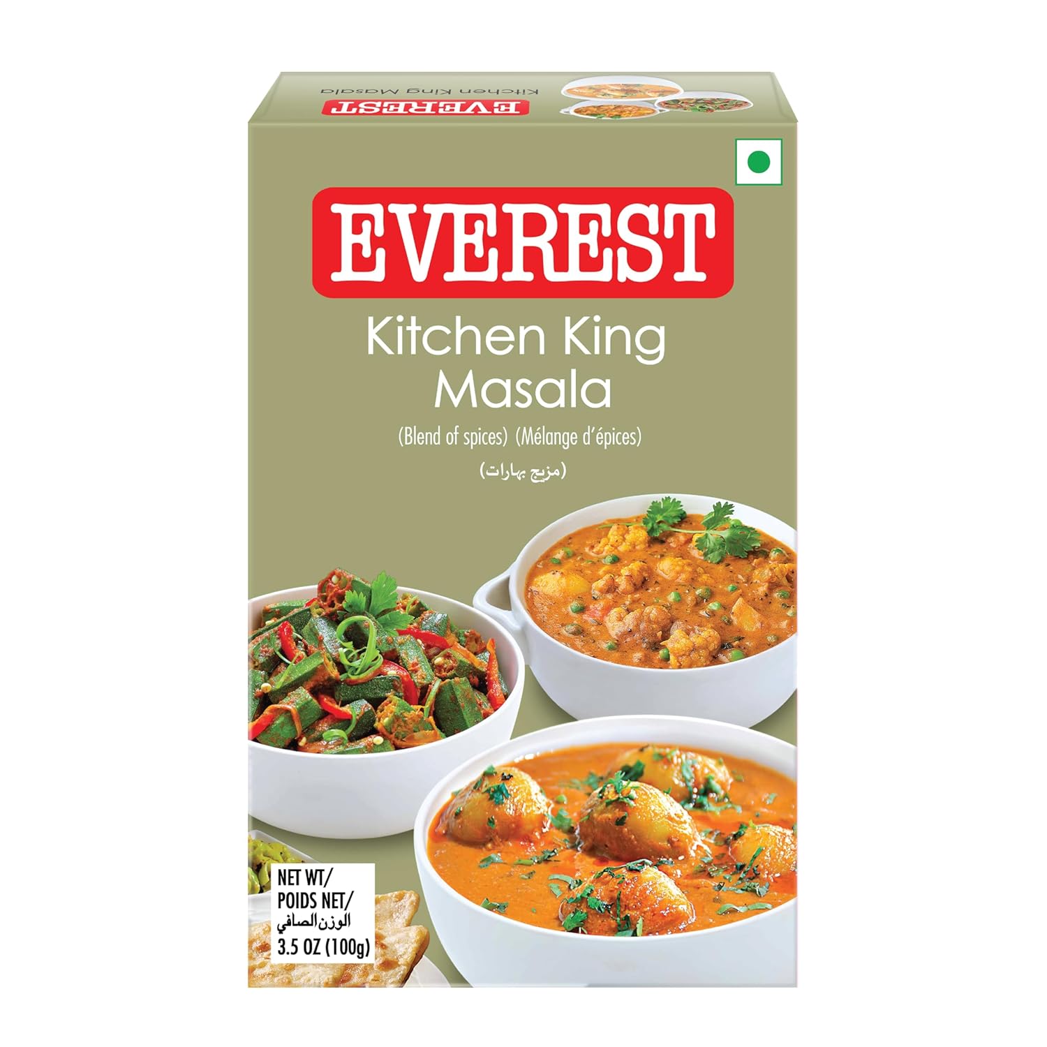 Everest Kitchen King Mixed Masala Powder 100 g Carton For Rich Curry Flavor And Everyday Cooking Spice Blend Seasoning
Everest Kitchen King Mixed Masala Powder 100 g Carton For Rich Curry Flavor And Everyday Cooking Spice Blend Seasoning