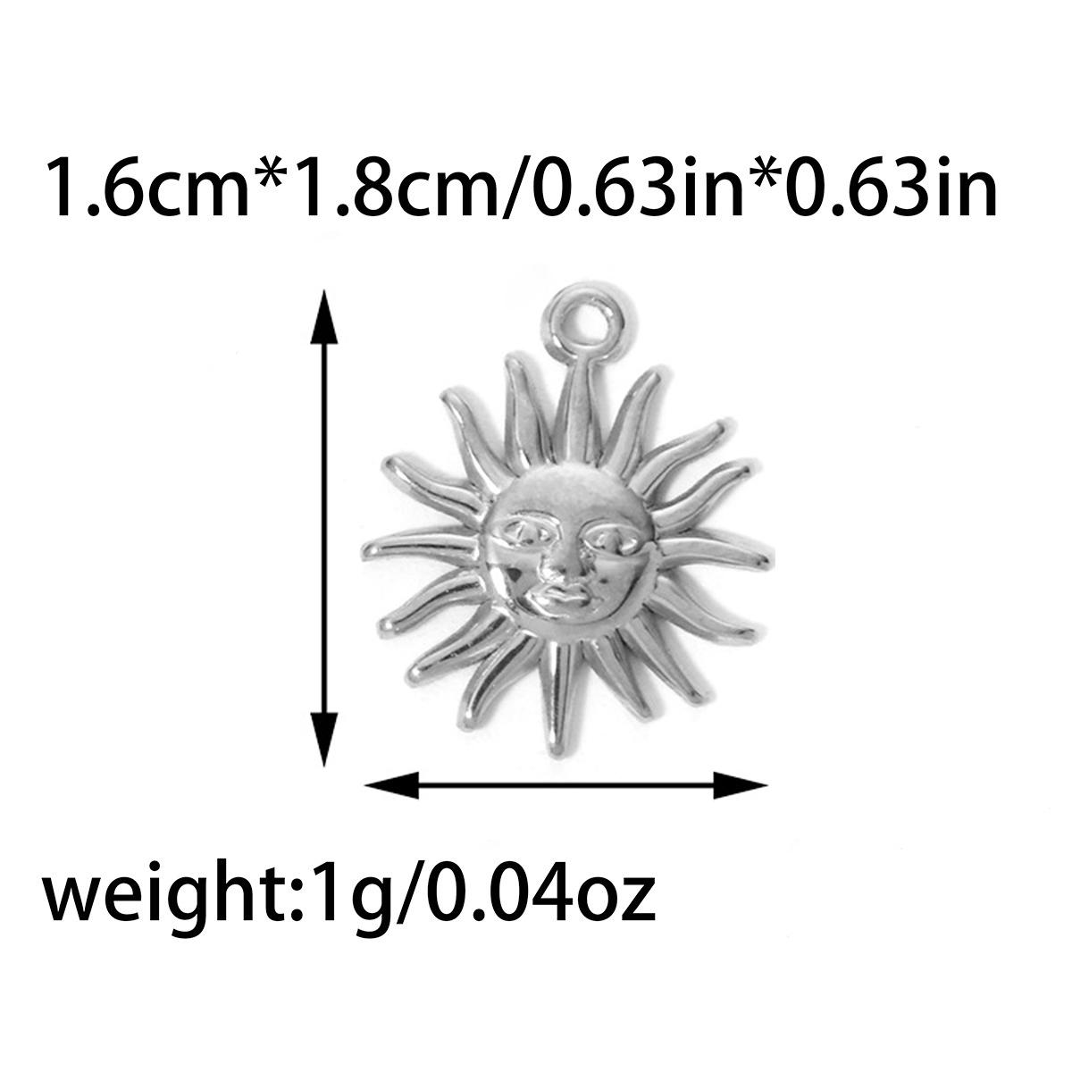 3pcs Sun Stainless Steel Gold Color Charms DIY Pendant for Necklace Earrings Zircon Making Vintage Accessories Wholesale
3pcs Sun Stainless Steel Gold Color Charms DIY Pendant for Necklace Earrings Zircon Making Vintage Accessories Wholesale