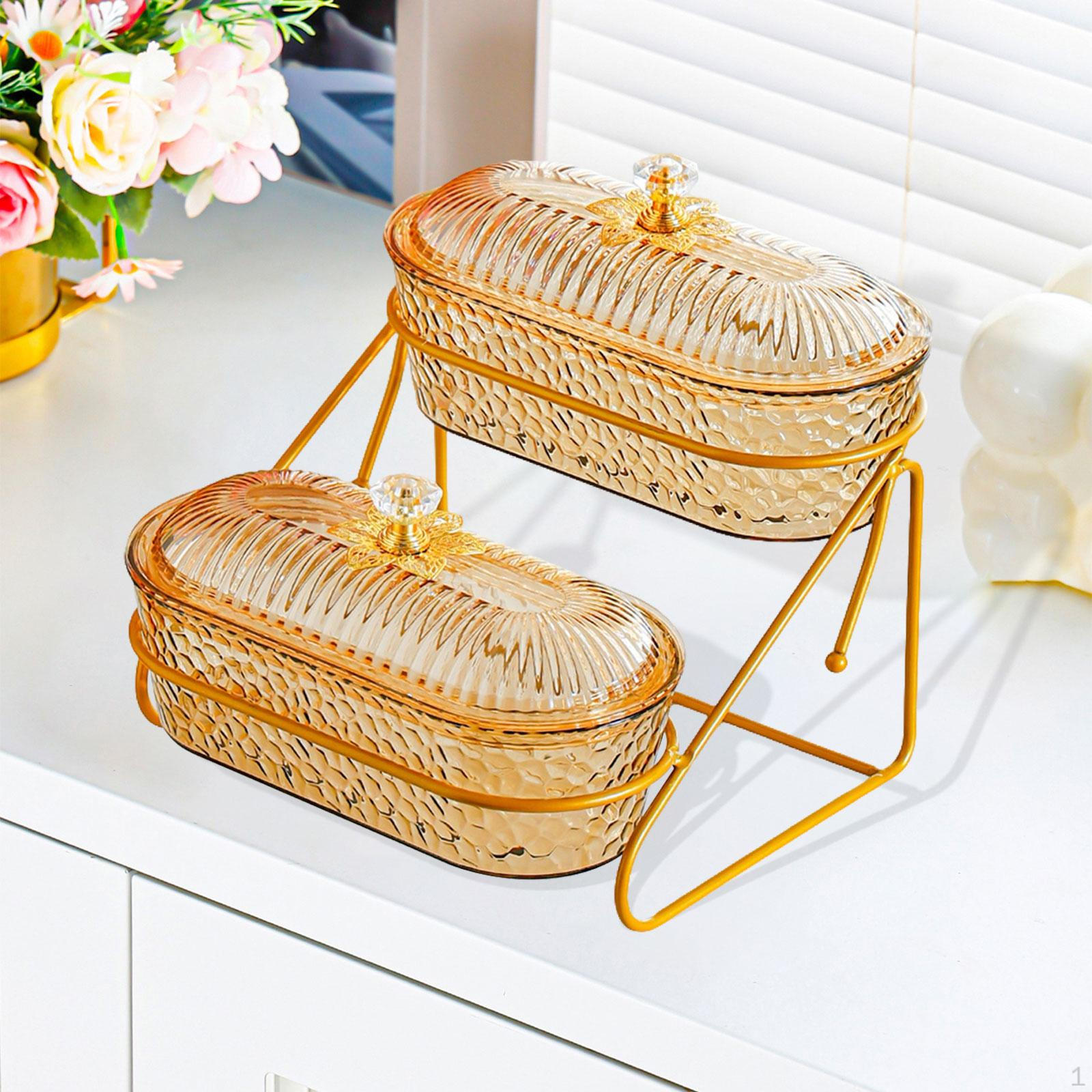 Double Layer Fruit Bowl, Tiered Tray for Outdoor Serving flower amber
Double Layer Fruit Bowl, Tiered Tray for Outdoor Serving flower amber